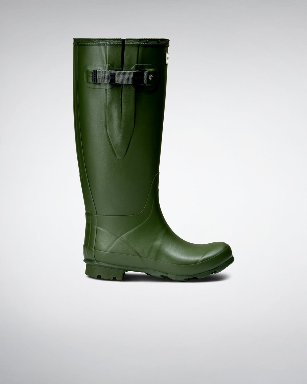 Botas de Lluvia Anchas Hunter Mujer - Norris Field - Verdes - IYMZJGQ-90